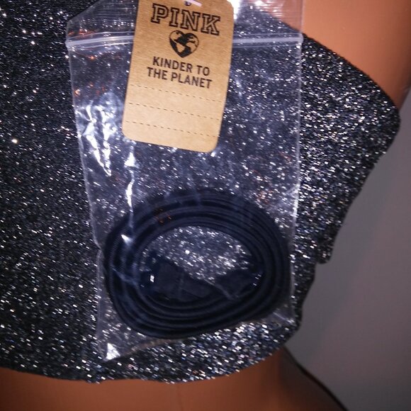 PINK Victoria's Secret Shimmering Black Bikini Top - Picture 5 of 9